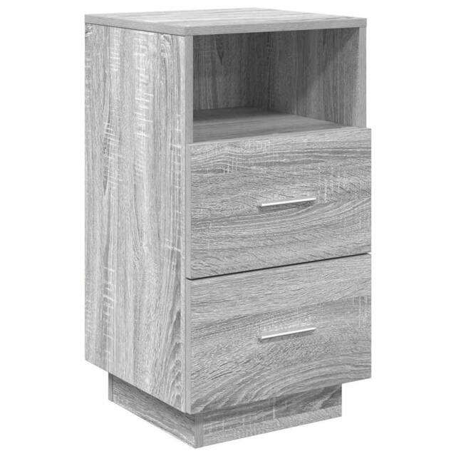 Berkfield Home Bedside Cabinet with 2 Drawers Grey Sonoma 36x36x68 cm - Size: 36 x 36 x 68 cm - image 1