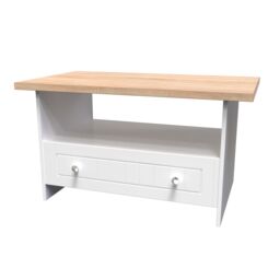 Ready Assembled 2 U Norton Bottom Drawer Coffee Table (Ready Assembled) in White - Size: Medium - thumbnail 4