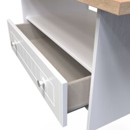 Ready Assembled 2 U Norton Bottom Drawer Coffee Table (Ready Assembled) in White - Size: Medium - thumbnail 6