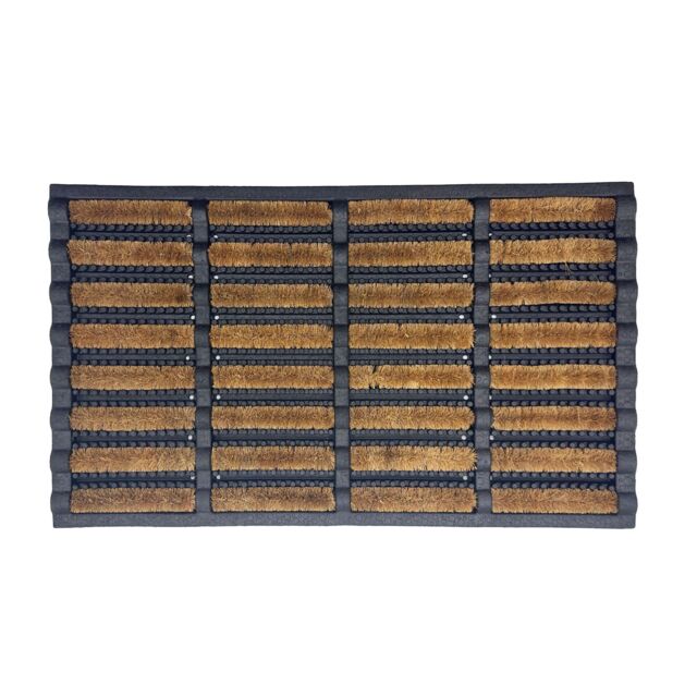 Nicoman Rubber Coir Scraper Doormat 75x45cm in Brown - Size: 45 cm x 75 cm - image 1