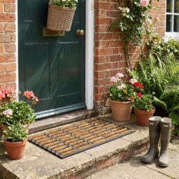 Nicoman Rubber Coir Scraper Doormat 75x45cm in Brown - Size: 45 cm x 75 cm - thumbnail 6