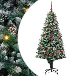Berkfield Home Artificial Christmas Tree with 300 LEDs with Stand Green 180 cm - thumbnail 2