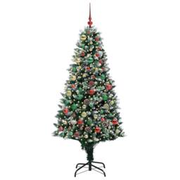 Berkfield Home Artificial Christmas Tree with 300 LEDs with Stand Green 180 cm - thumbnail 3
