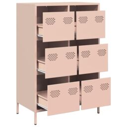 Berkfield Home Highboard Pink 68x39x101.5 cm Steel - thumbnail 4