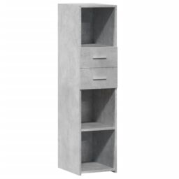 Berkfield Home Highboard Concrete Grey 30x42.5x124 cm Engineered Wood - thumbnail 2