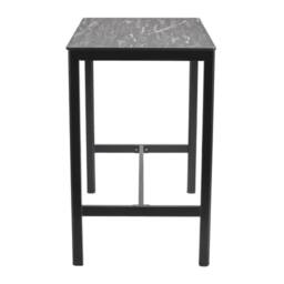 netfurniture Richmond Marble Poseur Table Black with Paris Table Base - 119 X 69cm - Size: 119 X 69 cm - thumbnail 3