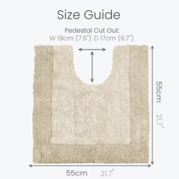 Allure Bath Fashions Elegance Reversible Heavyweight Pedestal Mat in Beige - thumbnail 5