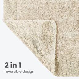 Allure Bath Fashions Elegance Reversible Heavyweight Pedestal Mat in Beige - thumbnail 4