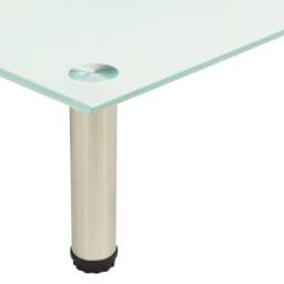 Berkfield Home TV Stand Frosted 80x35x17 cm Tempered Glass in Clear - Size: 80 x 35 x 17 cm - thumbnail 4