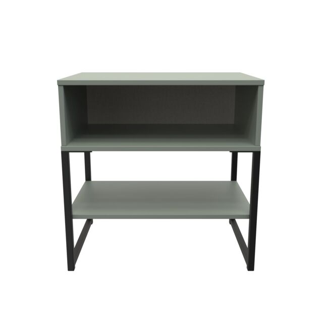 Ready Assembled 2 U Tamworth Single Open Bedside Cabinet (Ready Assembled) in Pale Green - image 1