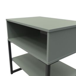 Ready Assembled 2 U Tamworth Single Open Bedside Cabinet (Ready Assembled) in Pale Green - thumbnail 4