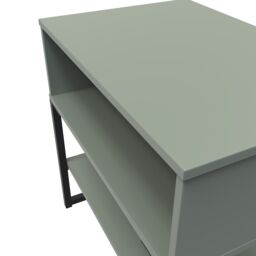 Ready Assembled 2 U Tamworth Single Open Bedside Cabinet (Ready Assembled) in Pale Green - thumbnail 5