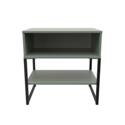 Ready Assembled 2 U Tamworth Single Open Bedside Cabinet (Ready Assembled) in Pale Green - thumbnail 1