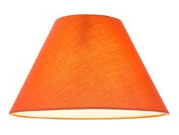 Happy Homewares Traditional Cotton Coolie Lampshade Suitable for Table Lamp or Pendant in Orange - Size: 12 inches - thumbnail 2