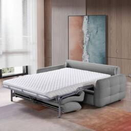Furnishings For Less UK Aspen Fabric 3 Seater Large Sofa Bed Grey Living Room Sleeper - thumbnail 4