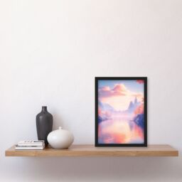 "Artery8 Rio De Janeiro Coastal View Fantasy Landscape Framed Art Print in Blue - Size: W12"" x H16""" - thumbnail 4