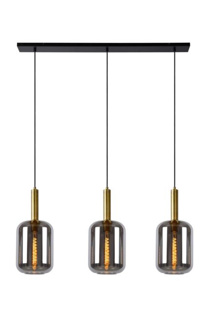Lucide 'JOANET' Dimmable Adjustable Stylish Indoor Bar Pendant Light 3xE27 in Grey - image 1