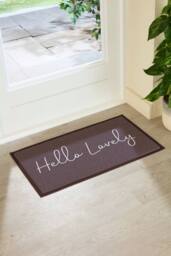 Artsy Mats Hello Lovely Chocolate Brown Indoor Outdoor Doormat (70 x 40cm) - Size: 40 cm x 70 cm - thumbnail 3