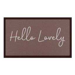 Artsy Mats Hello Lovely Chocolate Brown Indoor Outdoor Doormat (70 x 40cm) - Size: 40 cm x 70 cm - thumbnail 2