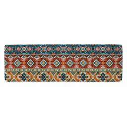 Benjamin Tate Design Seamless Colorful Pattern In Tribal Style Runner Rug in Natural - Size: 67 cm x 230 cm - thumbnail 1