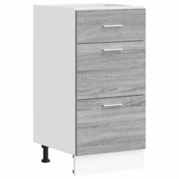 Berkfield Home Bottom Cabinet Grey Sonoma 40x46x81.5 cm Engineered Wood - thumbnail 2