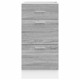 Berkfield Home Bottom Cabinet Grey Sonoma 40x46x81.5 cm Engineered Wood - thumbnail 4
