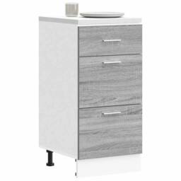 Berkfield Home Bottom Cabinet Grey Sonoma 40x46x81.5 cm Engineered Wood - thumbnail 1
