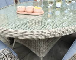 Royalcraft WENTWORTH 6 Seater Ellipse Highback Comfort Dining Set in Beige - thumbnail 2
