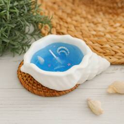 Voltico Seashell Shaped Jelly Wax Scented Candle in Blue - thumbnail 3