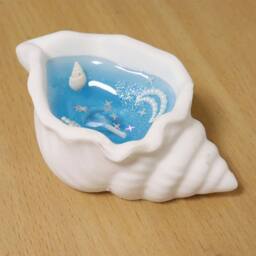Voltico Seashell Shaped Jelly Wax Scented Candle in Blue - thumbnail 4