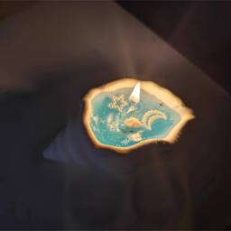 Voltico Seashell Shaped Jelly Wax Scented Candle in Blue - thumbnail 2
