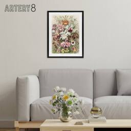 "Artery8 Orchid Flower Colourful Varieties Haeckel Black Framed Canvas Wall Art - Size: W12"" x H16""" - thumbnail 3