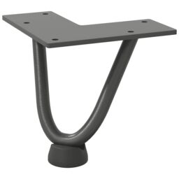 Berkfield Home Hairpin Table Legs 4 pcs Anthracite 10 cm Solid Steel in Black - thumbnail 4