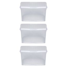 Wham Clip 3x 25.5L Square Plastic Storage Boxes with Clip Lock Lids in Clear - thumbnail 1