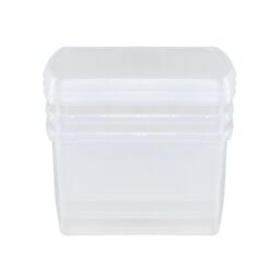 Wham Clip 3x 25.5L Square Plastic Storage Boxes with Clip Lock Lids in Clear - thumbnail 3