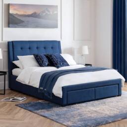 Cheshire Pear 4 Drawer Bed Blue - Superking (180cm) (150cm) - Size: Super King - thumbnail 3