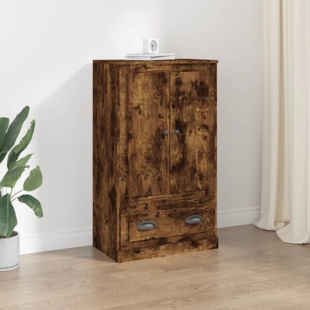 Berkfield Home Highboard Smoked Oak 60x35.5x103.5 cm Engineered Wood in Brown - image 1