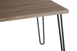 Orsina Wooden Top Borough Dining Table, Sleek Hairpin Legs Dining Table, Spacious Contemporary Table For Dining Room in Natural - thumbnail 5