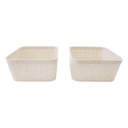 Libbi Lou Storage Baskets Woven Design Set of 6 (12 x 12cm) in Beige - Size: 12 x 12 cm - thumbnail 6