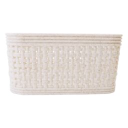 Libbi Lou Storage Baskets Woven Design Set of 6 (12 x 12cm) in Beige - Size: 12 x 12 cm - thumbnail 9