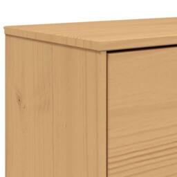Berkfield Home Shoe Cabinet OLDEN Brown 55x35x120cm Solid Wood Pine in Light Tan - Size: 55 x 35 x 120 cm - thumbnail 9