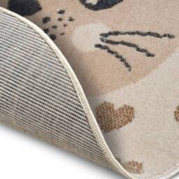 THE RUGS Adventures Cat Rug & Runner Kids Polypropylene Short Pile Rug in Brown - Size: 100 cm diameter - thumbnail 4