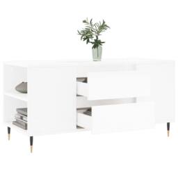 Berkfield Home Coffee Table White 102x44.5x50 cm Engineered Wood - thumbnail 4