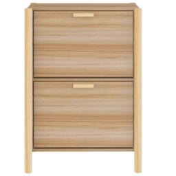 Berkfield Home Shoe Cabinet 57.5x33x80 cm Engineered Wood in Brown - thumbnail 6