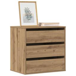 Berkfield Home Classic Corner Chest of Drawers Artisian Oak 60x41x58 cm Engineer in Brown - Size: 60 x 41 x 58 cm - thumbnail 2