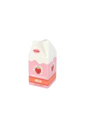 KDMD Strawberry Milk Carton Flower Vase - Kawaii Ceramic Decor in Pink - thumbnail 2