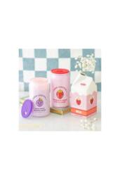 KDMD Strawberry Milk Carton Flower Vase - Kawaii Ceramic Decor in Pink - thumbnail 5
