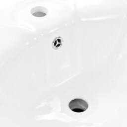 Berkfield Home Freestanding Basin with Pedestal Ceramic White 580x510x200mm - thumbnail 5