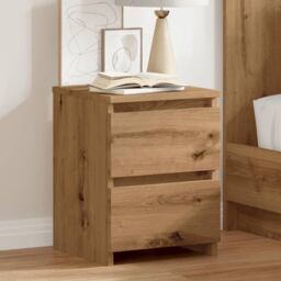 Berkfield Home Bedside Cabinets¬†2 pcs Aritisan Oak 30x30x40 cm Engineered Wood in Brown - Size: 30 x 30 x 40 cm - thumbnail 3