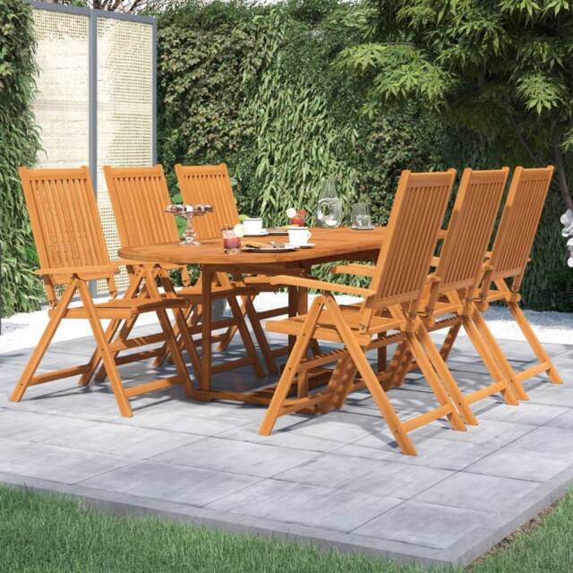 Berkfield Home 7 Piece Garden Dining Set Solid Wood Acacia in Brown - image 1